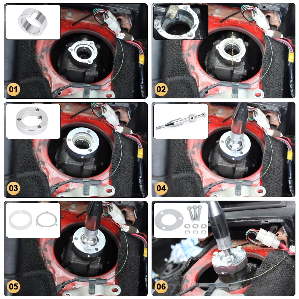 PQY - Cambio rapido corto per Mazda MX5 Miata 90 91 92 93 94 95 96 97 RX7 86-91 PQY-PDG07