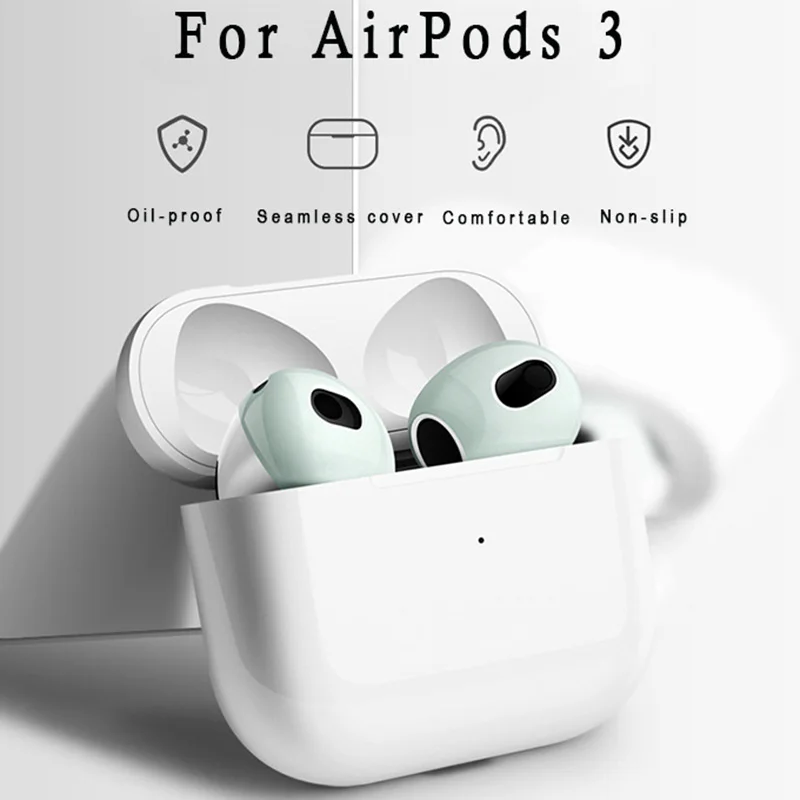 2021 New For AirPods 3rd Silicone Protective Case Skin Covers Earpads For Apple AirPod 3 Generation Ear Cover Tips Accessories