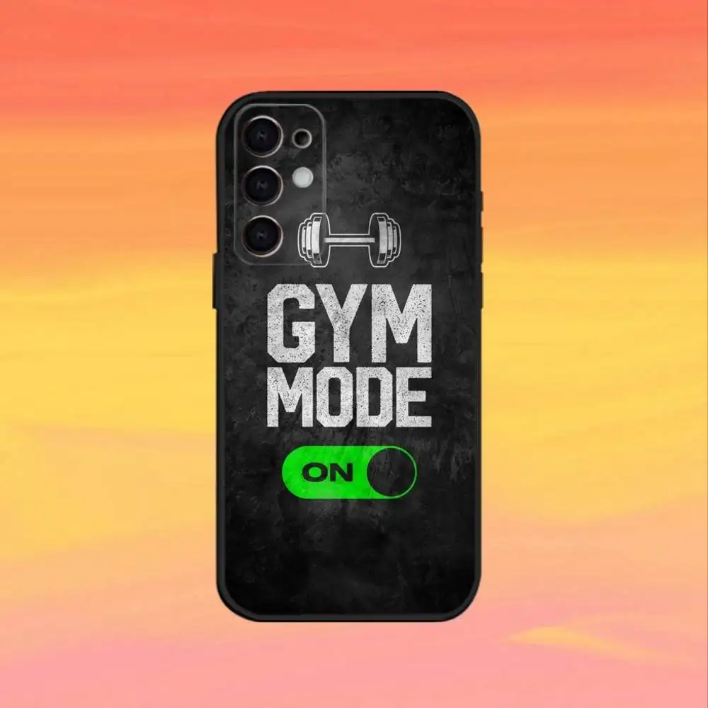 Casing Ponsel Bodybuilding G-Gym Fitness Untuk Samsung S25,S24,S21,S22,S23,S30,Ultra,S20,Plus,Fe,Note,5G Hitam