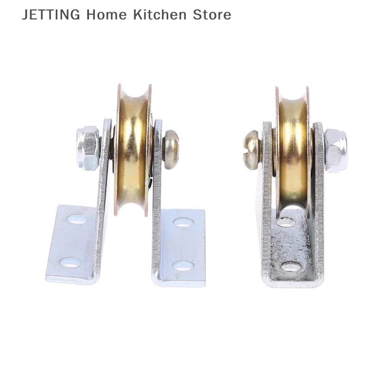 1 Set Katrol Braket 6Mm Katrol Tali Kawat Rol Tetap Roda Panduan Roda Gantung Over-line Roda U 6.4*32*8