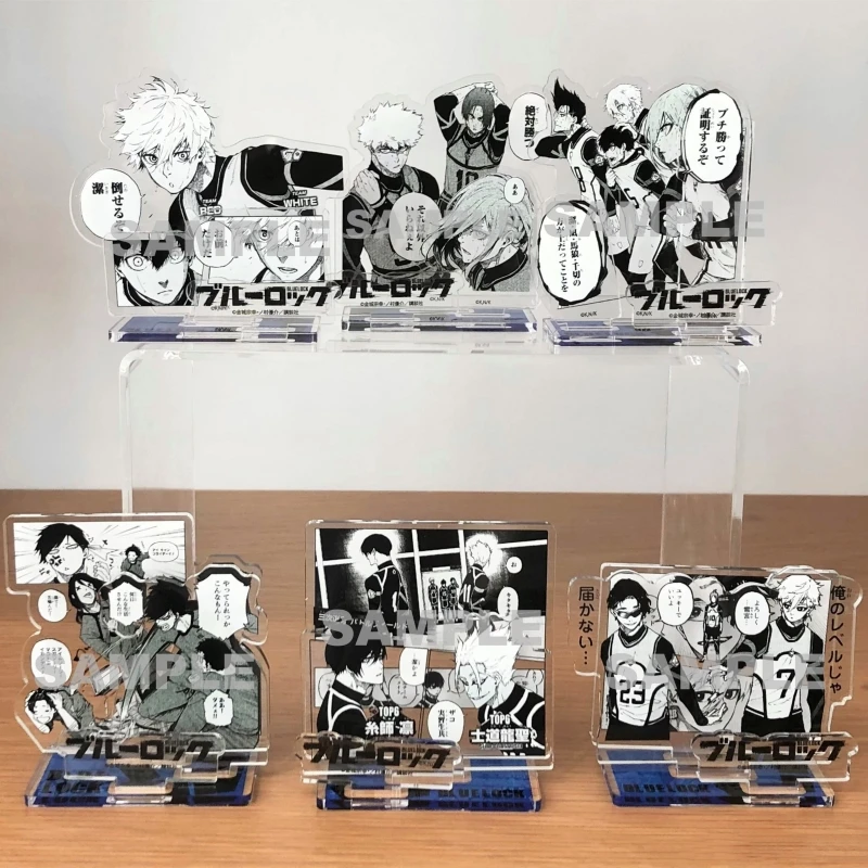 

Anime BLUE LOCK Chigiri Hyoma Isagi Yoichi Cosplay Acrylic Stand Figure Cartoon Standing Sign Indicative Board Ornament Xmas