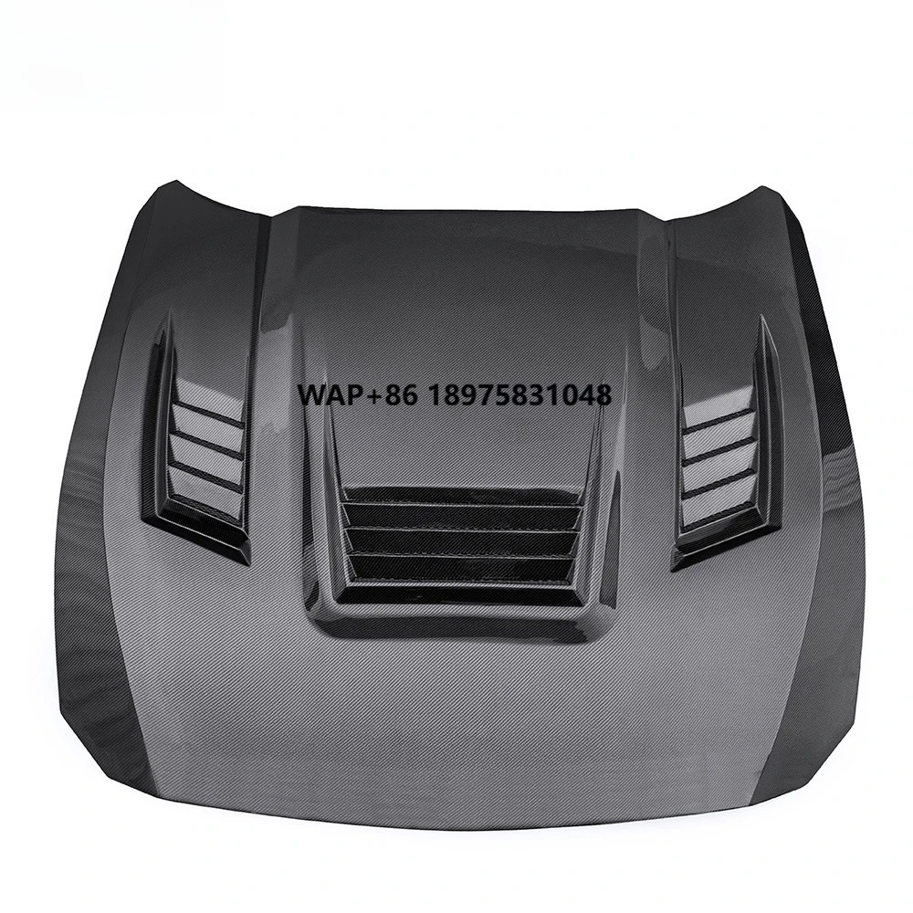 New CMST Style Real Carbon Fiber Black Bolt-On Engine Cover Hood Bonnet for Mustang S650 2024-2026