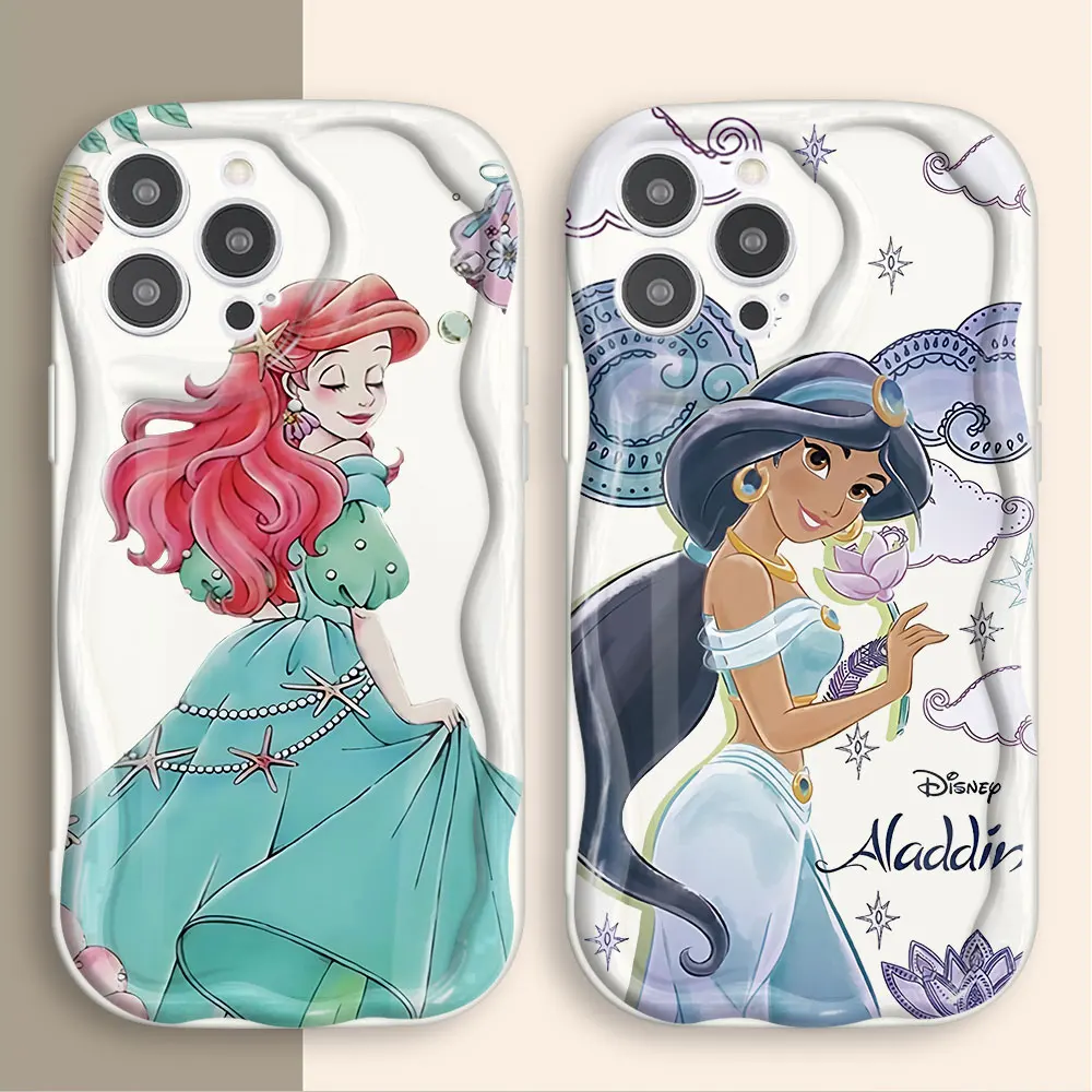 Disney Ariel The Mermaid Phone Case for iPhone 8 7 15ProMax 13 Mini XS Max XR SE 12 Pro 14 Plus 11 Pro Soft Square Liquid Cover