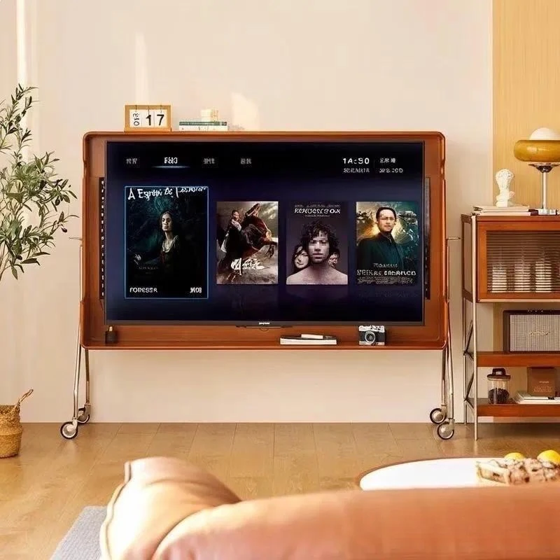 Floor to Ceiling Living Room Solid Wood Display Stand Light Luxury Vertical TV Cabinet Home Furniture