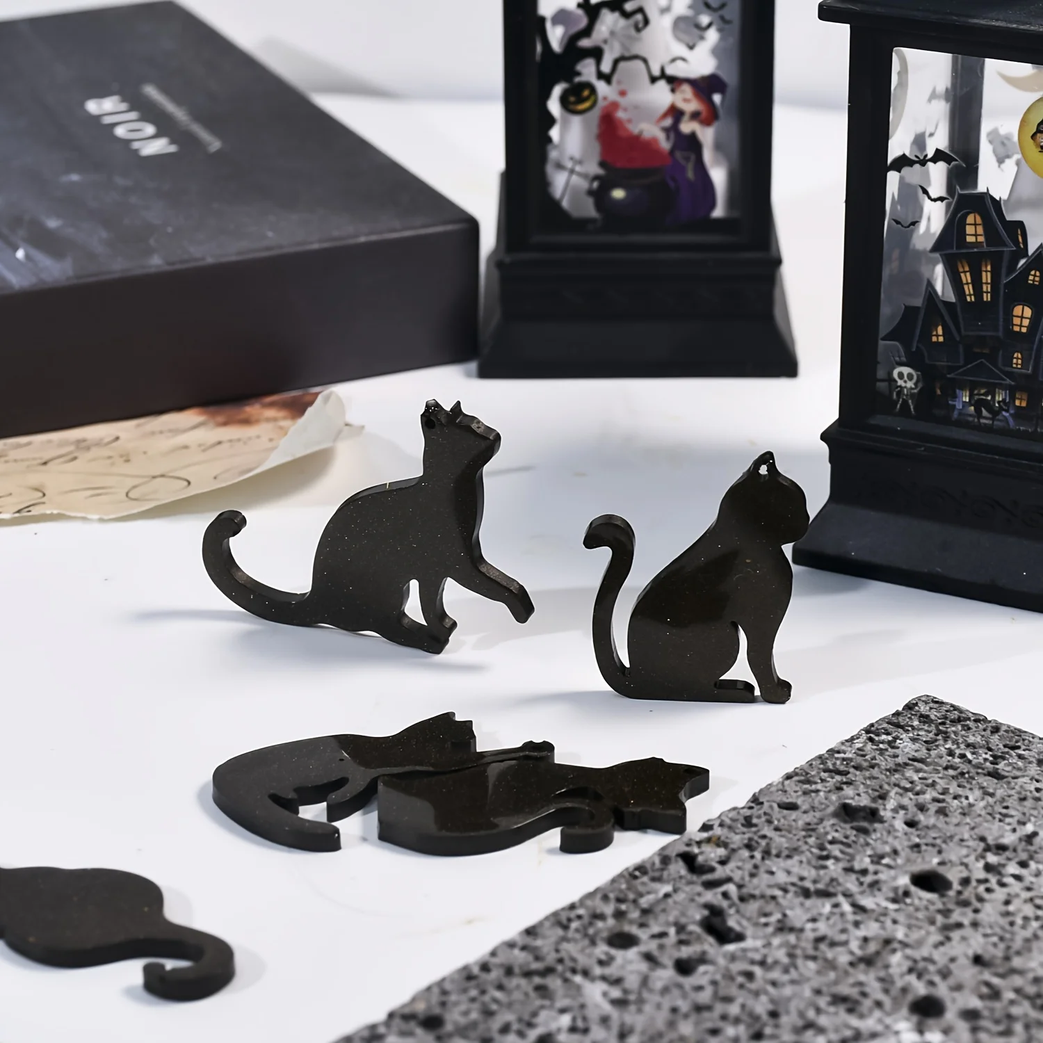 Harzgussformen, eine Art 8-fach verbundener Katzenanhänger aus Kristall-Epoxidharz für Ohrringe, Halsketten und Broschen-Accessoires – Detail 7