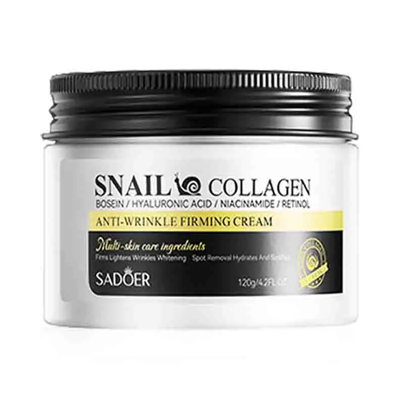 SADOER-crema Facial de colágeno de Caracol, hidratante Faical, iluminador, cremas faciales hidratantes reafirmantes, productos de belleza para el cuidado de la piel