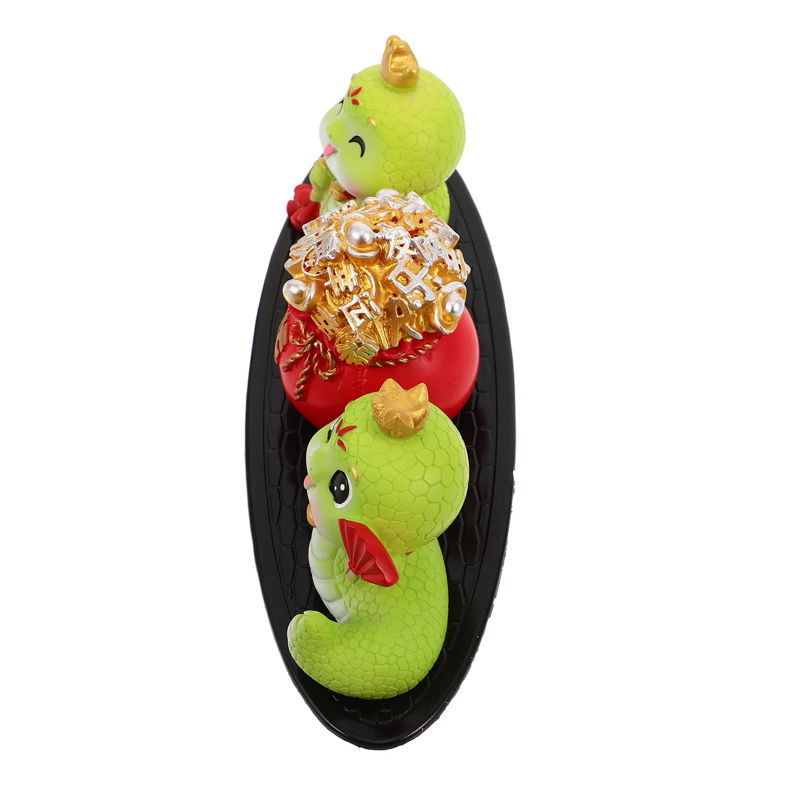 

1Set Year of The Snake Mini Resin Sculpture Zodiac Animal Car Dashboard Decor Lunar New Year 2025 Unique Chinese Zodiac Accent