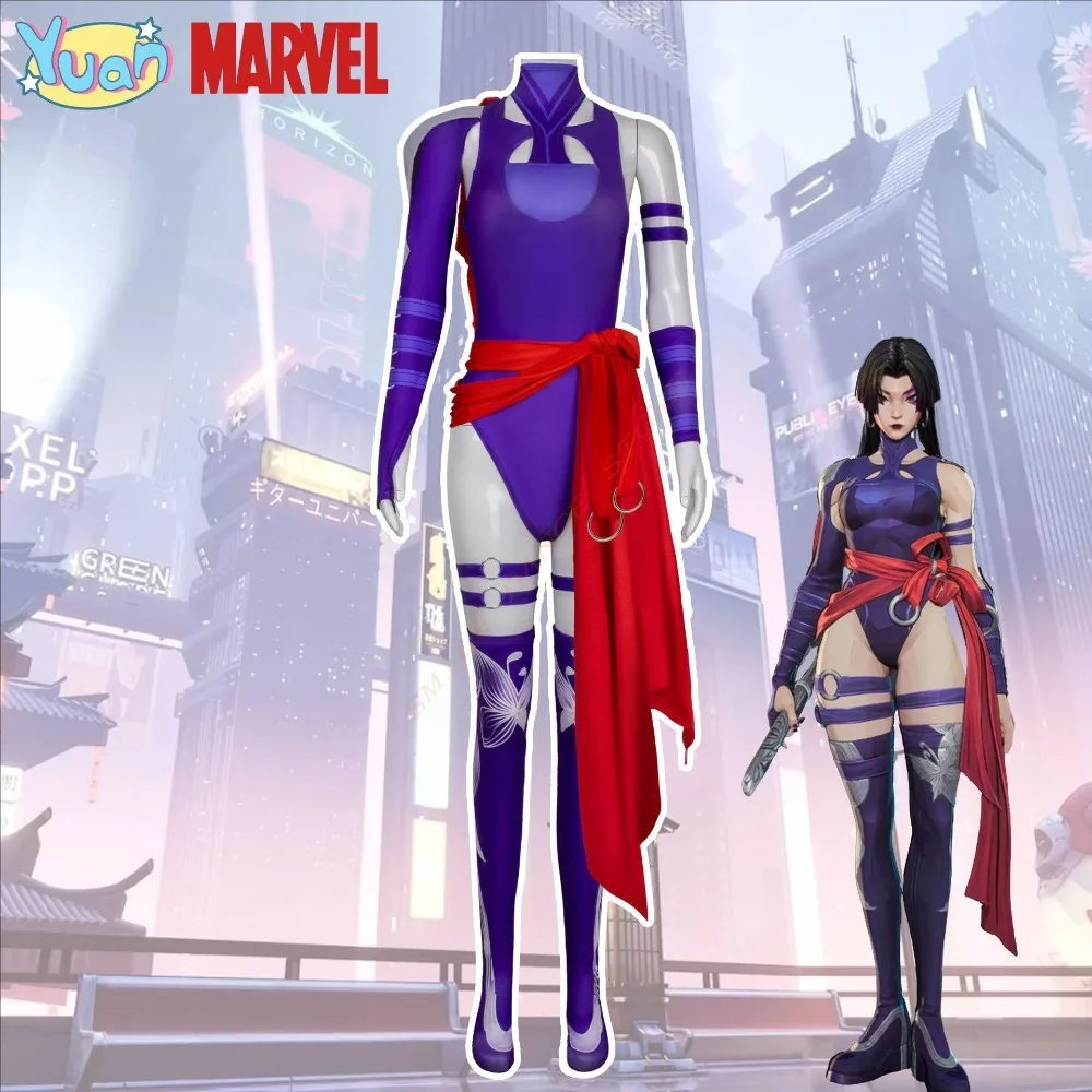 

Rivals Psylocke Cosplay Women Costume Jumpsuit for Female Disguise Clothes Fantasy Roleplay Outfits Hall Carnival Play Outfits