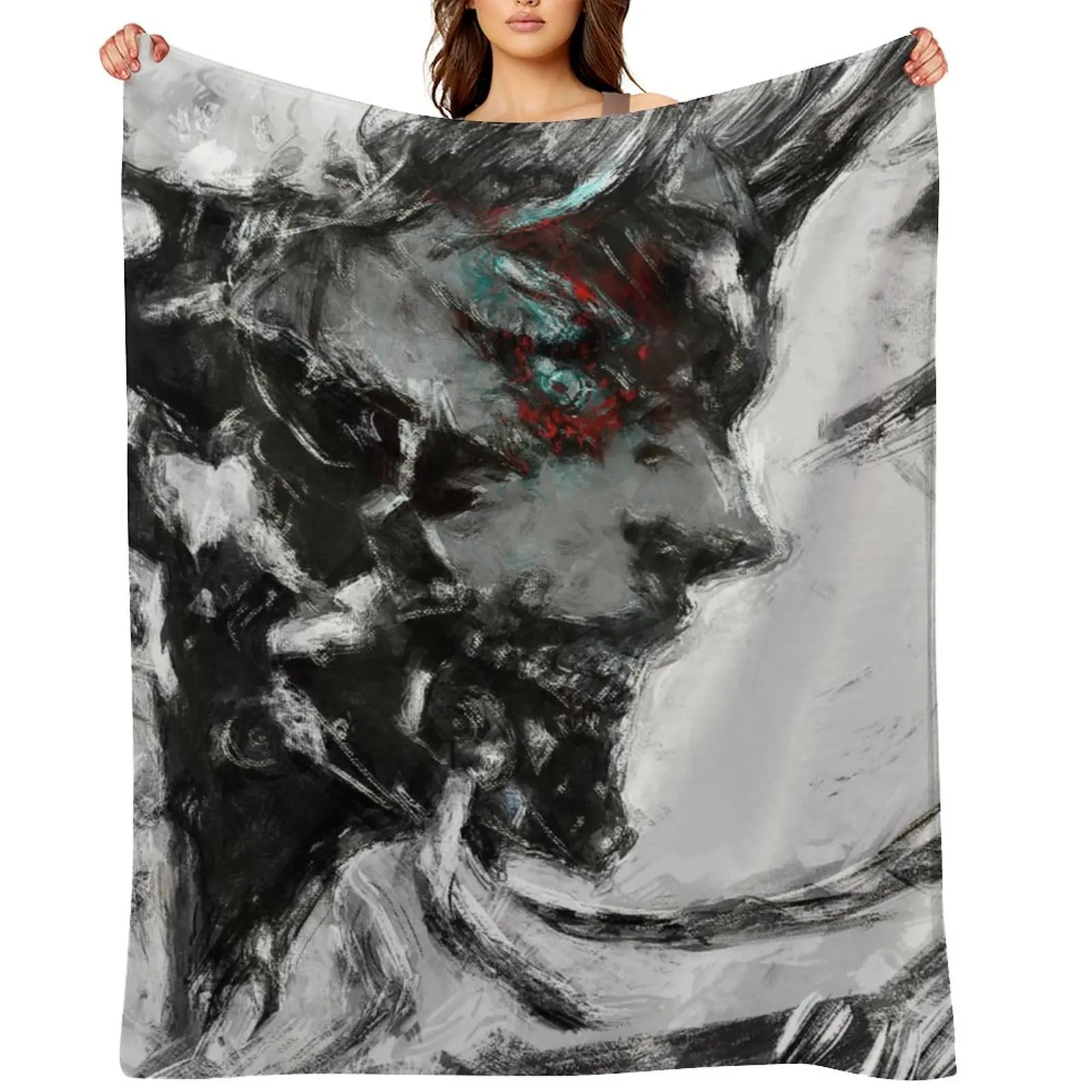 

raiden metal gear Throw Blanket Thin blankets and throws Furrys Bed linens Blankets