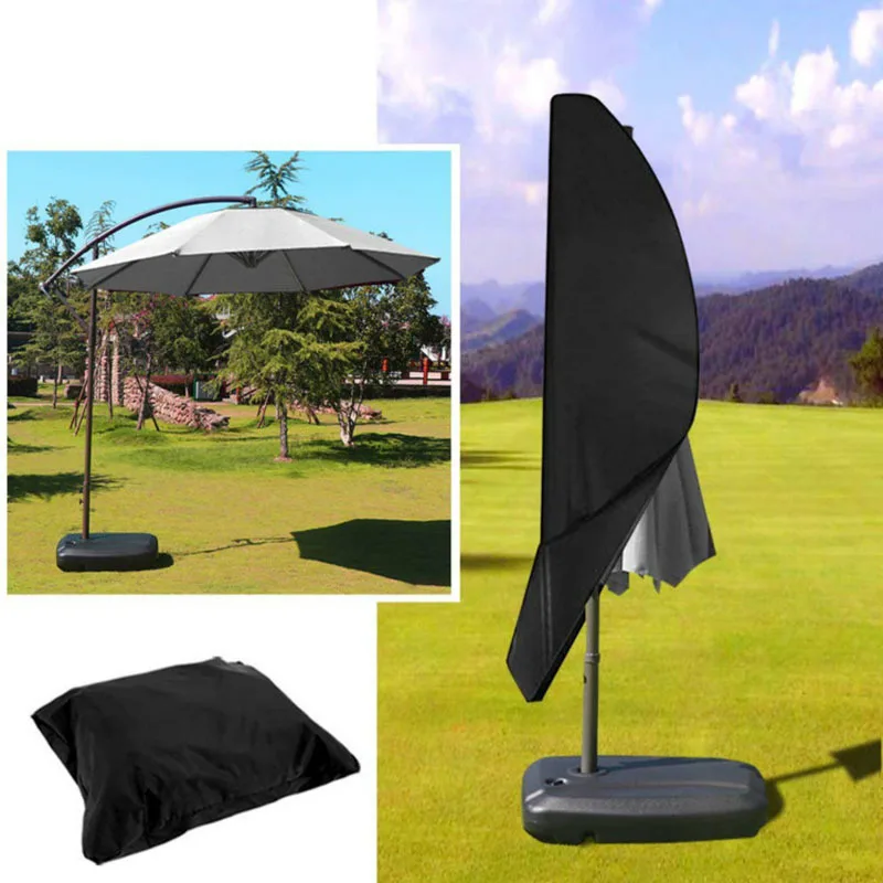 Outdoor 210D Oxford Cloth Parasol Waterproof Cover Banana Roman Parasol Protector Cover Sunshade Umbrella Cover