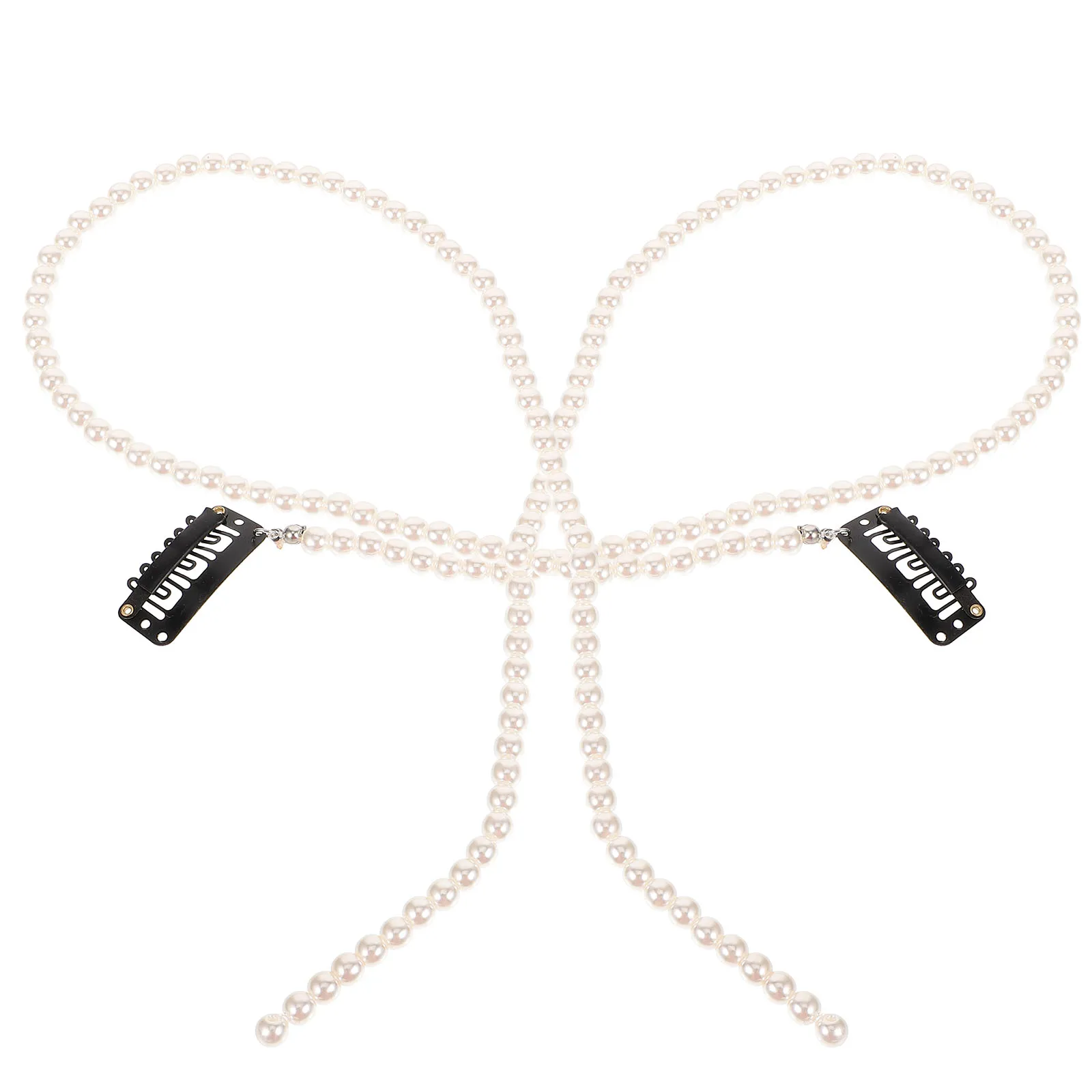 

2 Pcs Pearl Hair Accessories Braided Chain for Women Girls Hair Jewelry Braids Decorations Lightweight Comfortable Fashionable