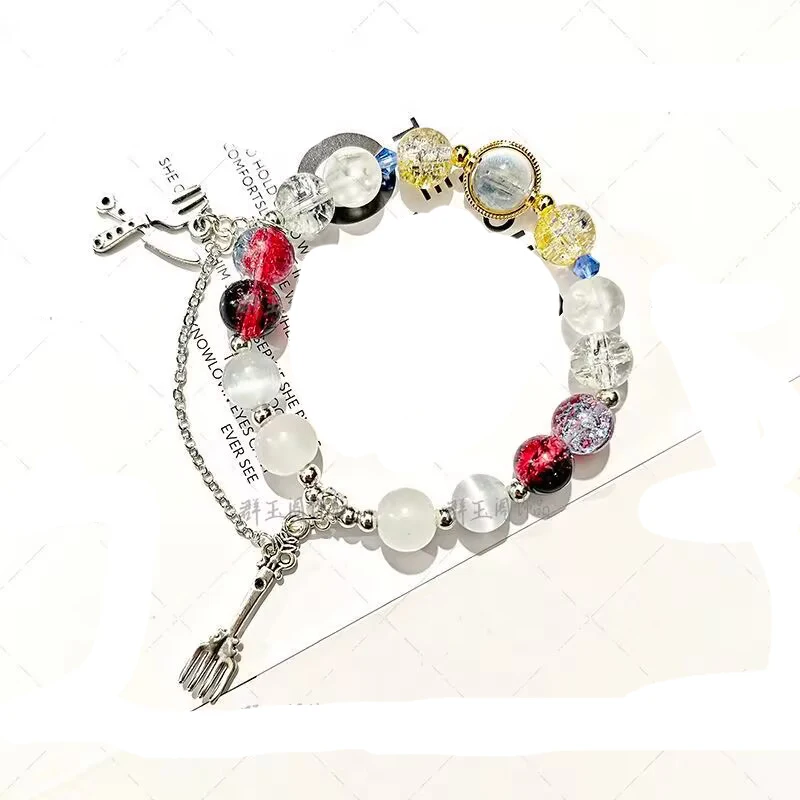 Genshin Impact Escoffier Bracciale Cosplay Perline unisex Catena Braccialetti Escoffier Gioielli Accessori in lega di zinco Regali