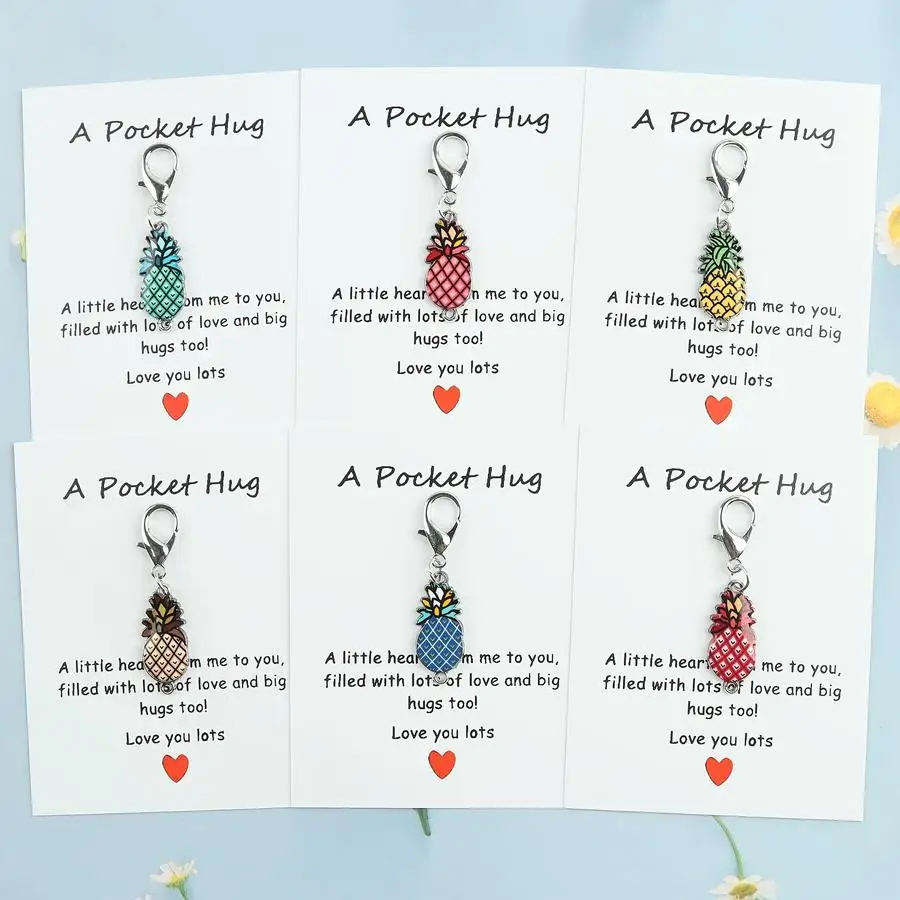 1/5/10/20/50/100pcs /s Pineapple Keychains: The Design Is Bright, Colorful, and Full of Tropical Style. Pineapples Are Often Sym