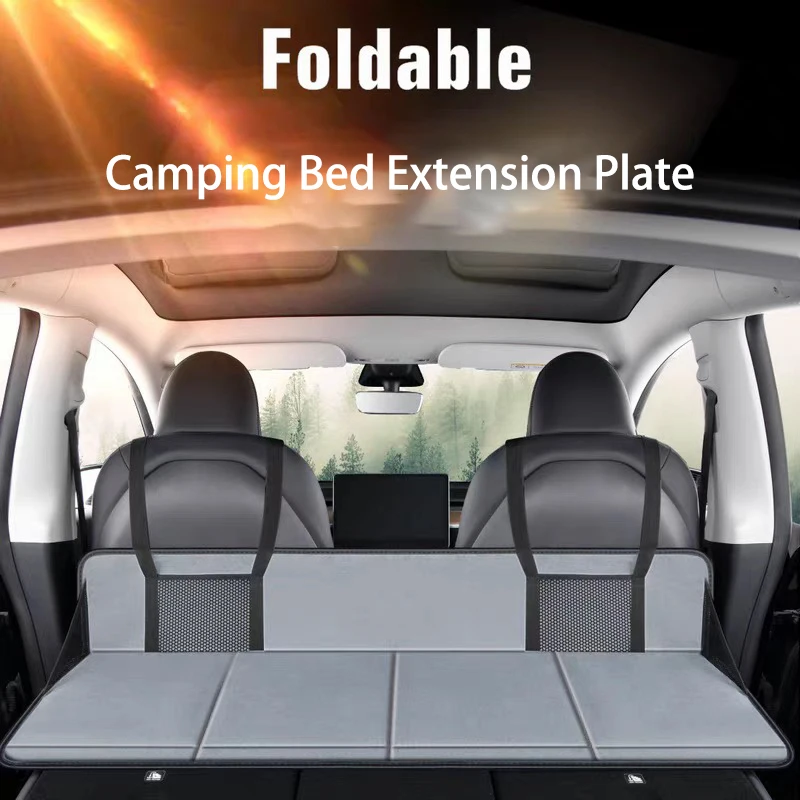 New Camping Mattress Head Guard For Tesla Model Y 3 Car Folding Camping Bed Mattress Travel Sleeping Bed Trunk Extension Plate