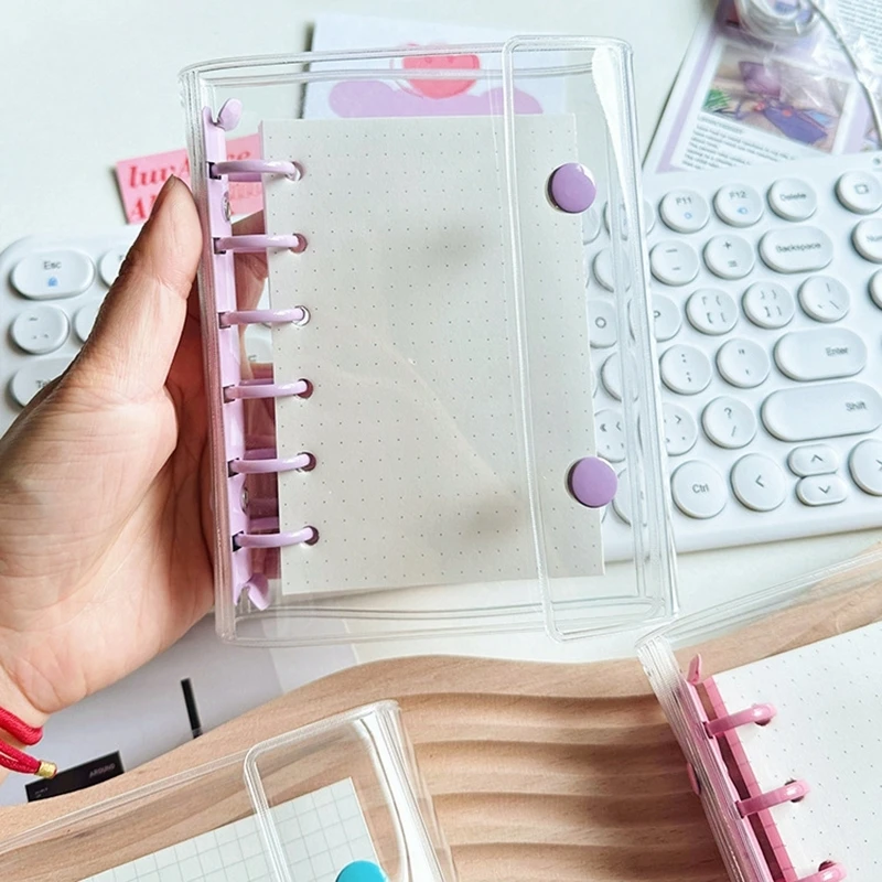 ألبوم صور A7 بطاقات صور شفافة ملونة تجميع آلة تجليد الكتب للصور الفوتوغرافية ملزمة الصورة ديكور فوركوكا دانشور #5