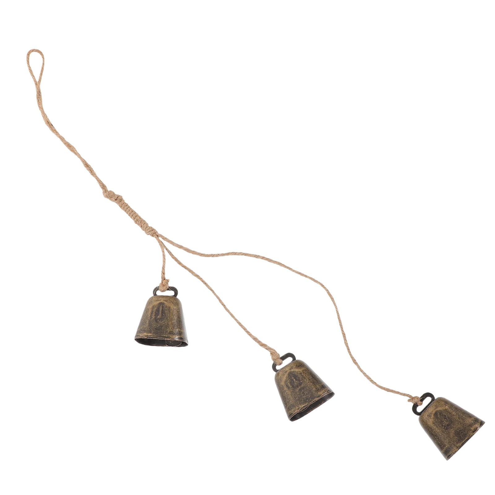 

2 Rustic Iron Bucket Bells Vintage Cow Bells Loud Sound Xmas Christmas Hanging naments Metal Festive