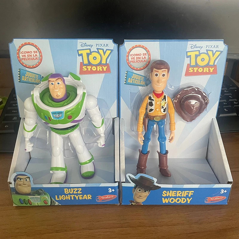 Toy Story Buzz Lightyear Action Figure Toy Model Pixar Robot Doll for Children Birthday Gift Collectible Handmade Artwork