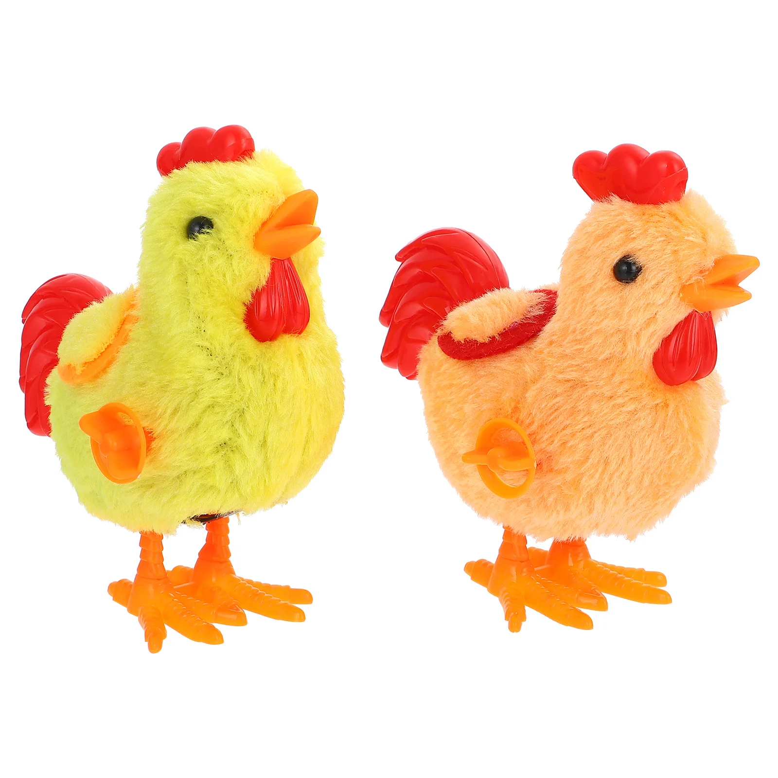 

2pcs Mini Chicks Easter Decor Kids Toys Wind up Jumping Toddler Gifts Chicken Props for Photo Children Animal Learning Toys