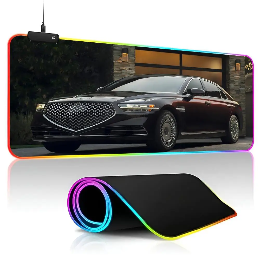 Genesis Motors     Mouse Pad  RPG car 40x90cm Mouse Mat Gaming Mousepads LED Keyboard Mats Luminous Desk Pads Mouse Pad For PC
