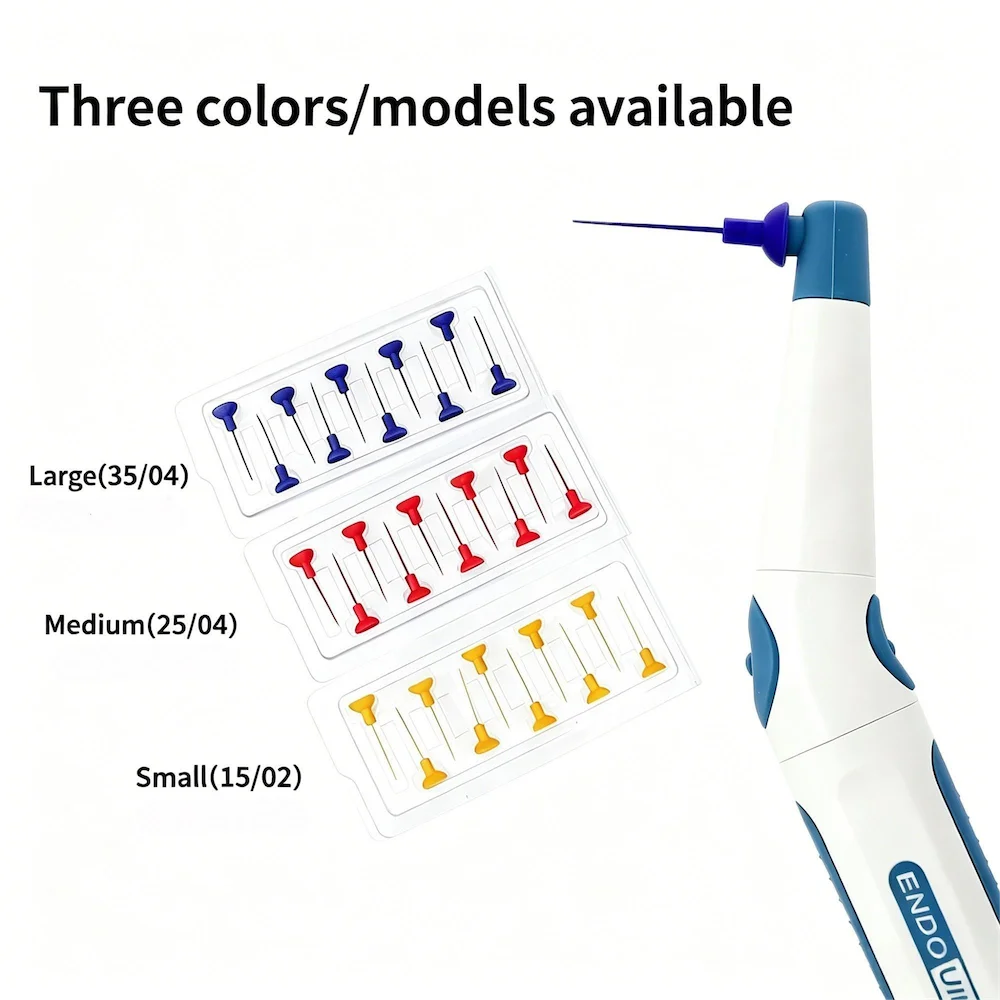 20pcs/box Sonic Irrigator Tips, 3 Sizes 15/02 25/04 35/04, Endodontic Root Canal Cleaning for Irrigator