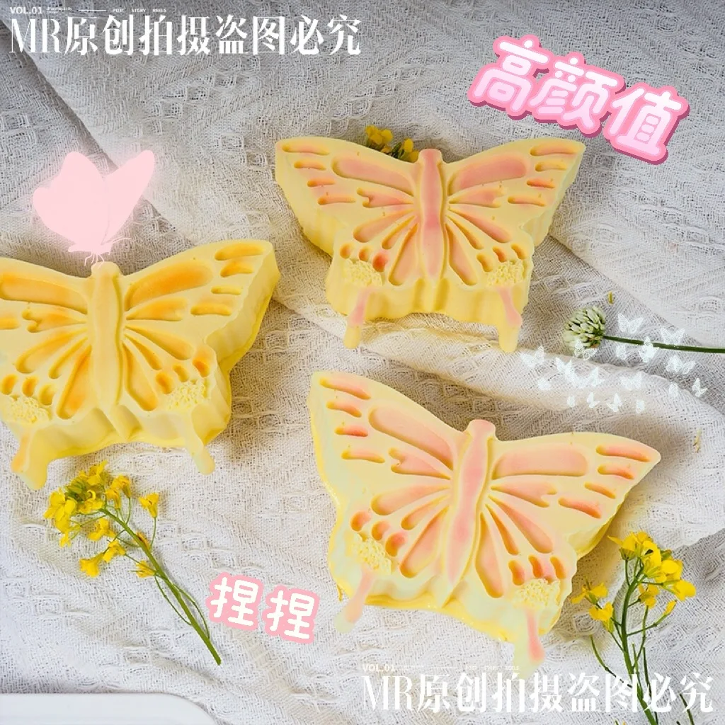 الرطب لينة بولي PU انتعاش بطيء فراشة قرصة محاكاة جميلة الحشرات فراشة ضغط موتشي اللعب الإجهاد الإغاثة/تهوية لعبة هدية