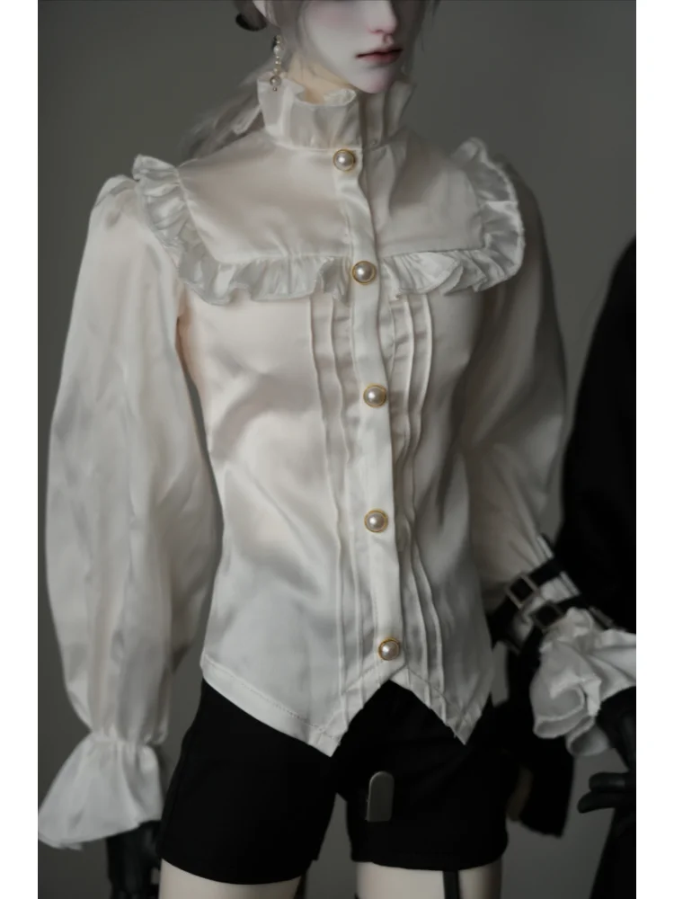 เสื้อผ้าตุ๊กตา BJD สำหรับตุ๊กตาขนาด 1/4 รุ่น ID75 เสื้อเชิ้ตผูกเชือก เสื้อผ้าตุ๊กตา อุปกรณ์เสริม (เฉพาะเสื้อ ไม่รวมตุ๊กตา)