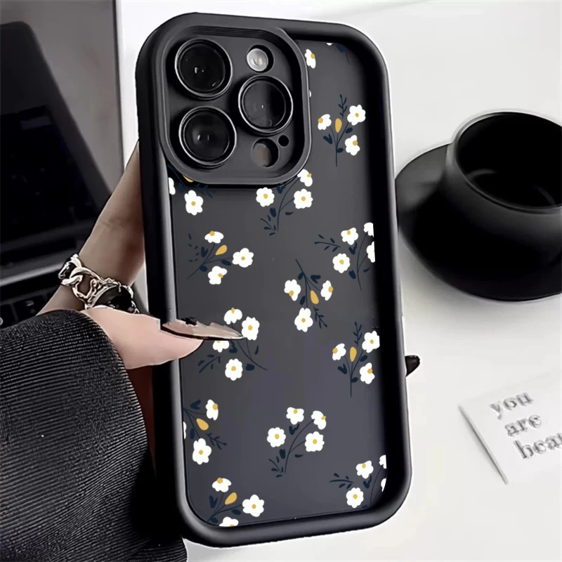 Vintage Flower Phone Case for Xiaomi Redmi 13c 12c 4G Note 12 11 13 Pro Plus 5G 12s 11s 10s 10 Pro Max Shockproof Matte Cover