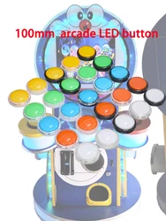 12V Arcade LED button 100mm plane round button game machine accessories are used for children's game consoles