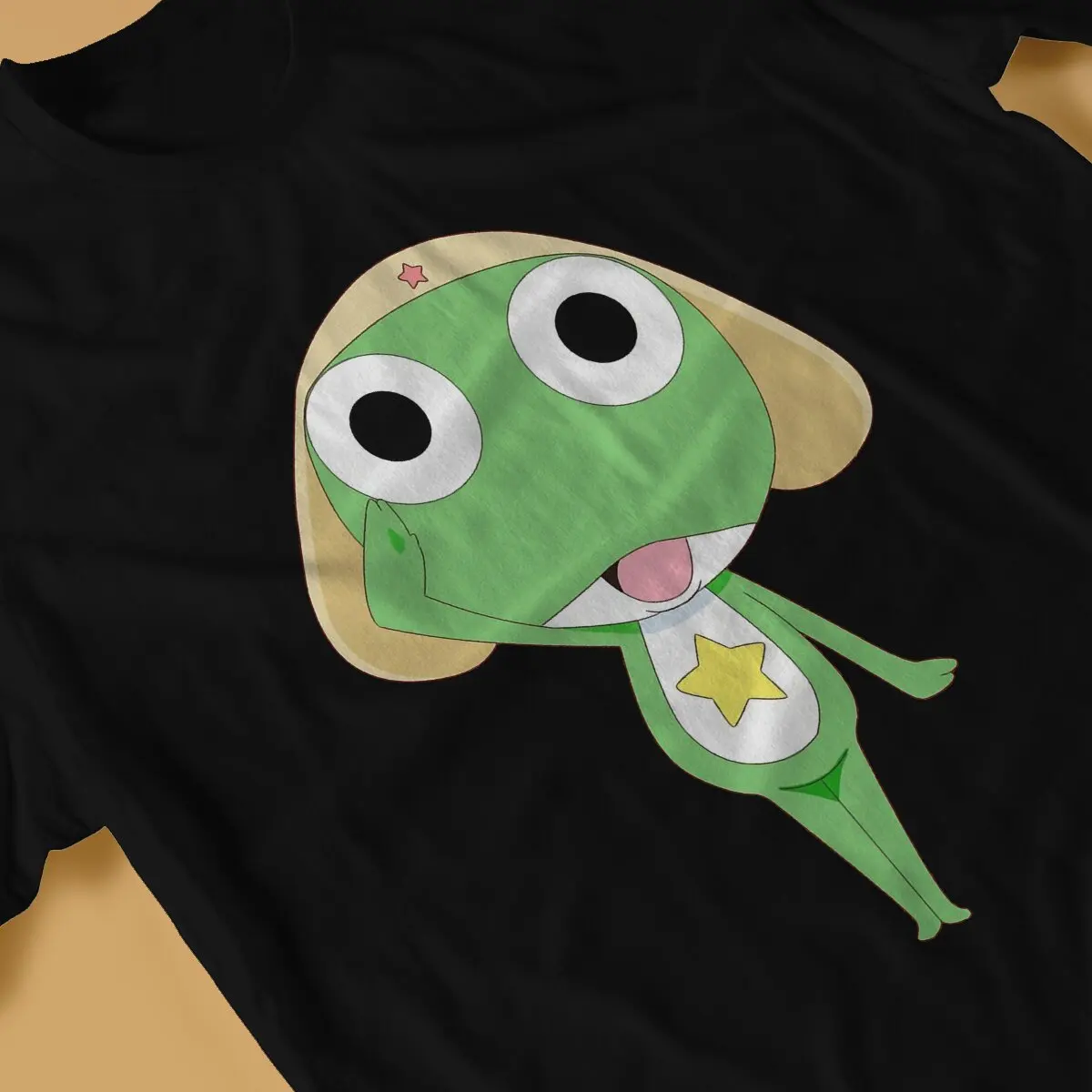 Maglietta da uomo per segnalazione maglietta Sgt Frog Keroro Gunso Cartoon Anime vestiti in puro cotone fantastica maglietta con stampa a maniche