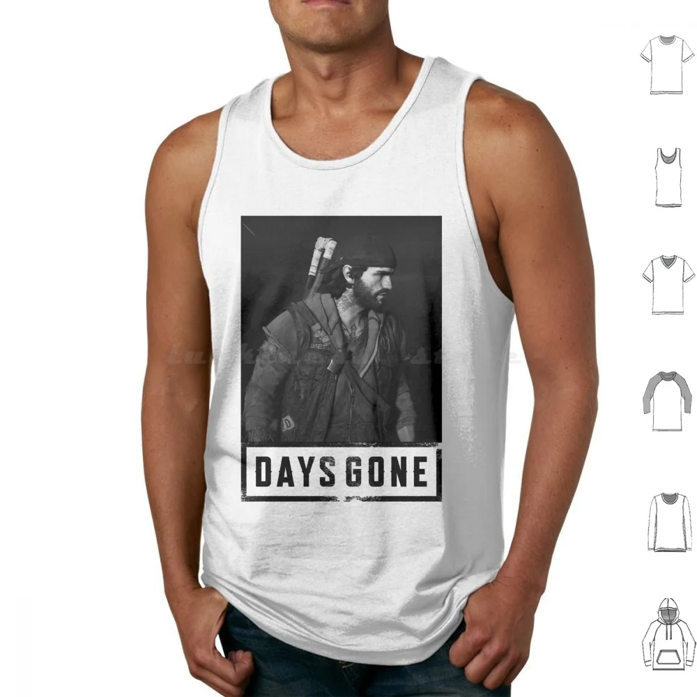 Daecon Daysgone Tank Tops Print Cotton Days Gone Daysgone Daecon Mongrel Farewell Zombies Zombie Gone Days Dog Motorbike