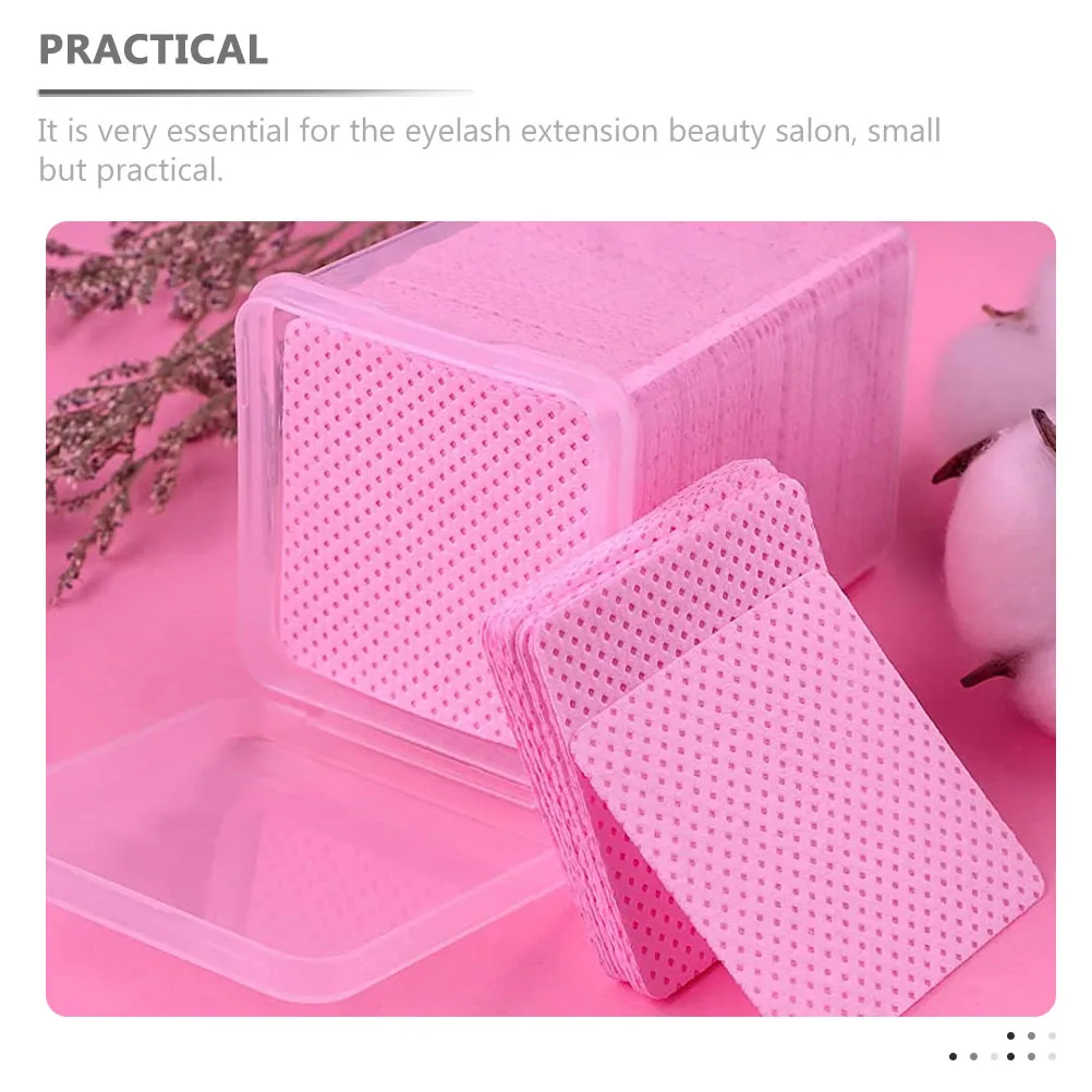 

800 Pcs Nail Polish Remover Glue Bottle Cleaning Pad Wiping Residue Eyelash Wiper Pure Cotton Wipes Extensions Baby
