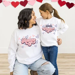 Mama /mama's Valentine Print Family Matching Outfits Women /kids Sweatshirt Crewneck Pullover Top Family Clothes Valentine Gifts