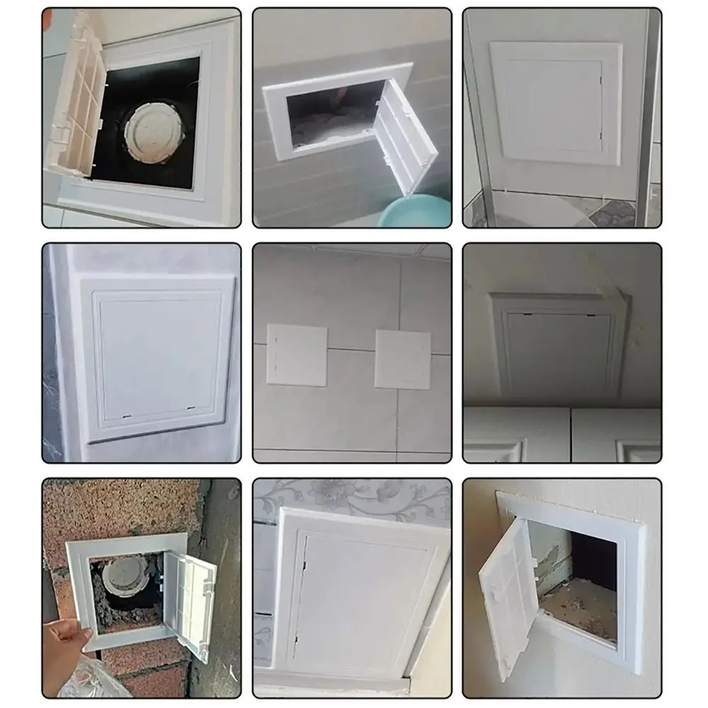 Door Latch White Access Panel Door Plastic Removable Opening Flap Cover Plate Inspection Hole Doors Wall Ceiling