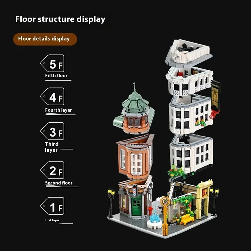 4500 ELEMENTÓW Flatiron Building Zestaw Budynków Miejskich 12 Figurki Architektura Miejska Modułowe Klocki Model Zestaw Zabawek Prezent na Boże Narodzenie