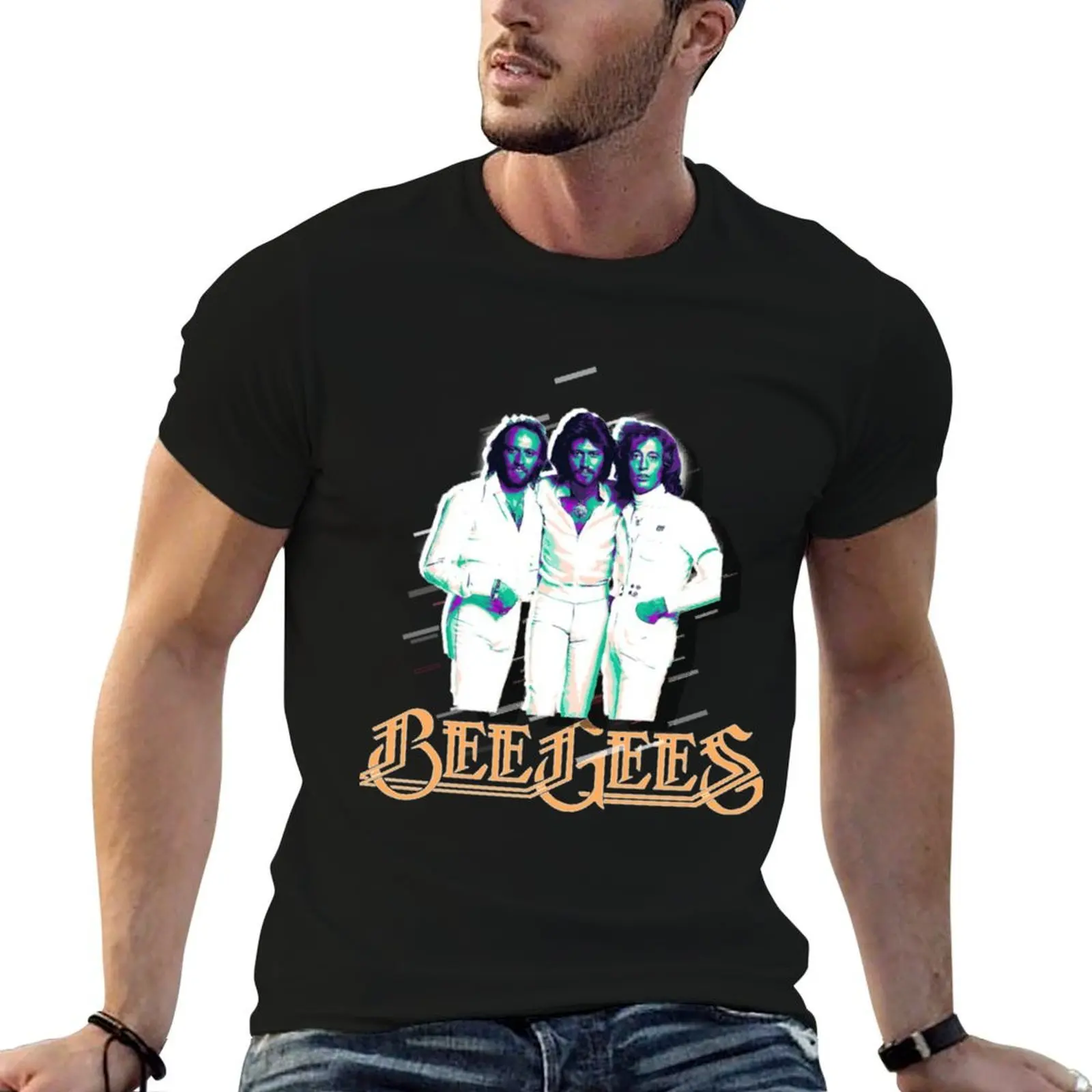 

Bee Gees T-Shirt cotton t shirt pack printed t shirts for man cotton t shirts high quality T-shirt