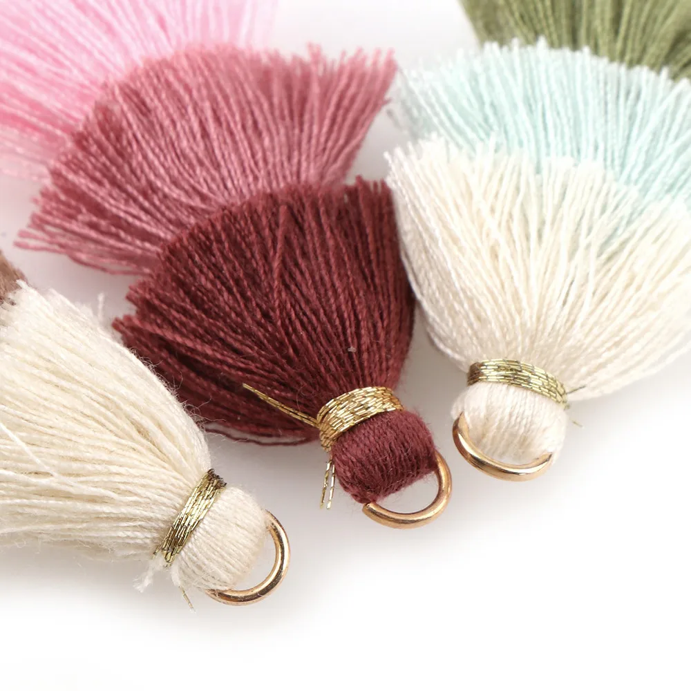 6pcs/lot 3 Layered Cotton Silk Tassel Pendant for Jewelry Making DIY Crafts Earring Keychain Clothes Sewing Decor Accessories