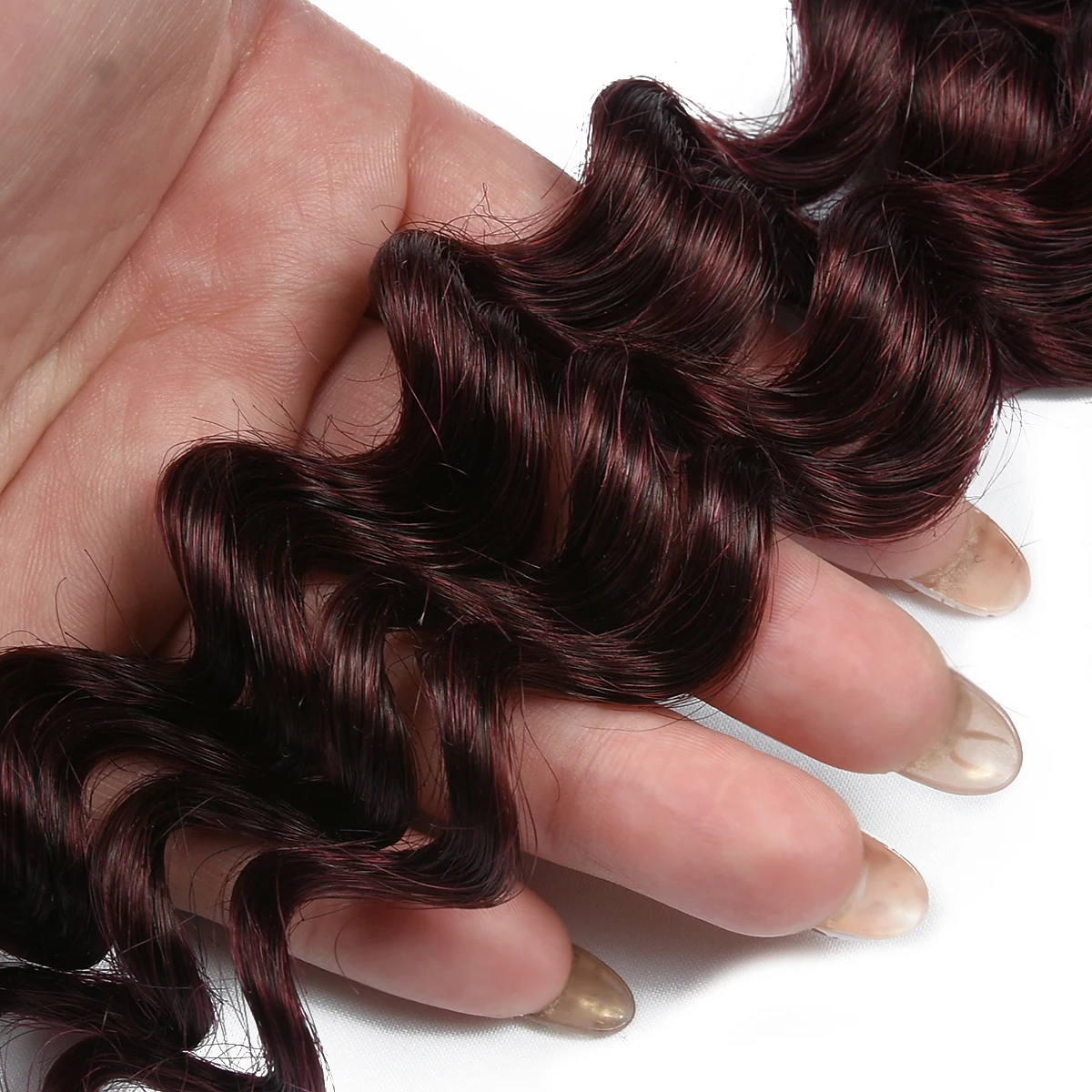 Deep Wave Bulk Human Hair 100g No Weft Human Hair Bundles Micro Human Braiding Hair for Boho Braids Human Braiding Hair HairUGo