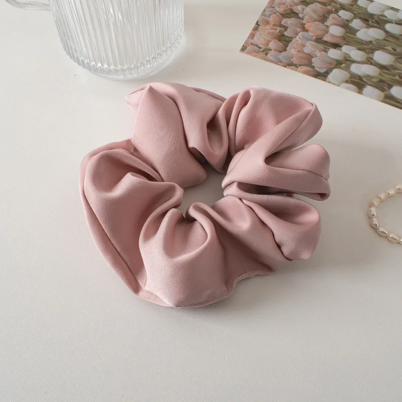 Solid Color Satin Large Intestine Headband Spring New Style Hair Tie Rope Hair Accessories