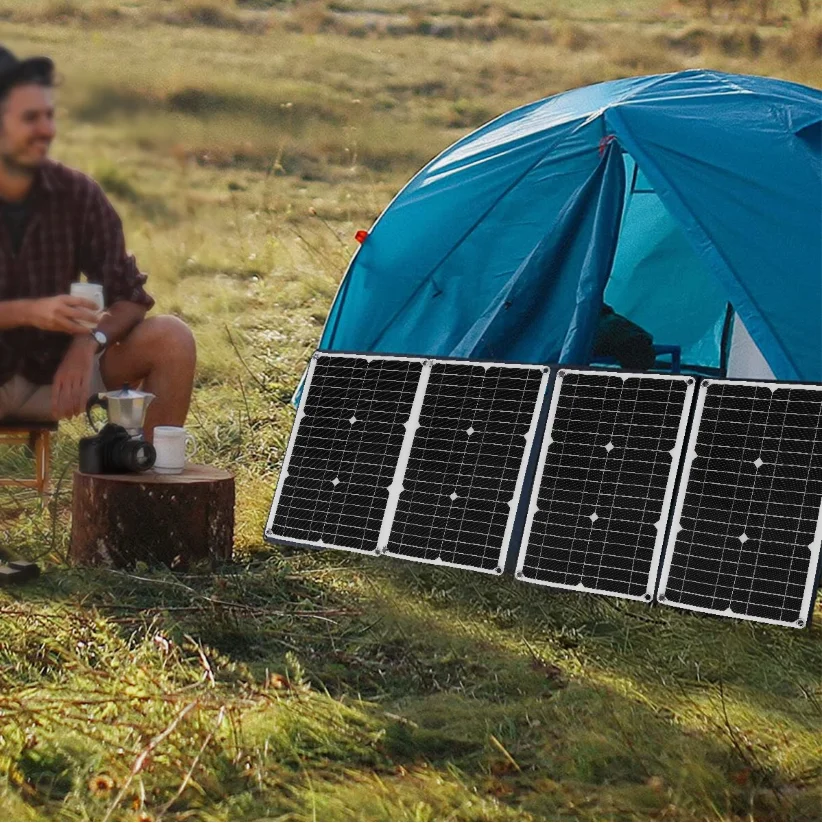 20W Solar Panel Kit 18V Outdoor Solar Ladegerät Speicher Batterie Versorgung Für Telefon RV Auto Caravan Hause camping Tragbare Solarzelle