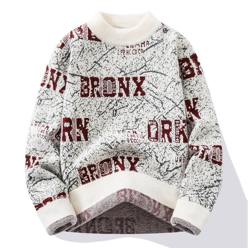 

Autumn Winter New Sle Semi-High Collar Teenager Knitted Sweater Casual Faionable Youth Versatile Base Layer Top