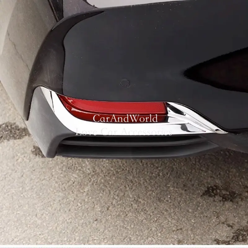 

For Toyota Avalon XX50 2019-2025 Rear Fog Light Cover Tail Lights Frame Panel Molding Strip Trims ABS Chrome Car Accessories