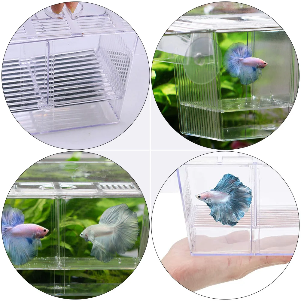 1Pcs Transparent Aquarium Fish Breeding Box Practical Isolation Container Fish Hatching Incubation Tank Aquarium Breeding Box