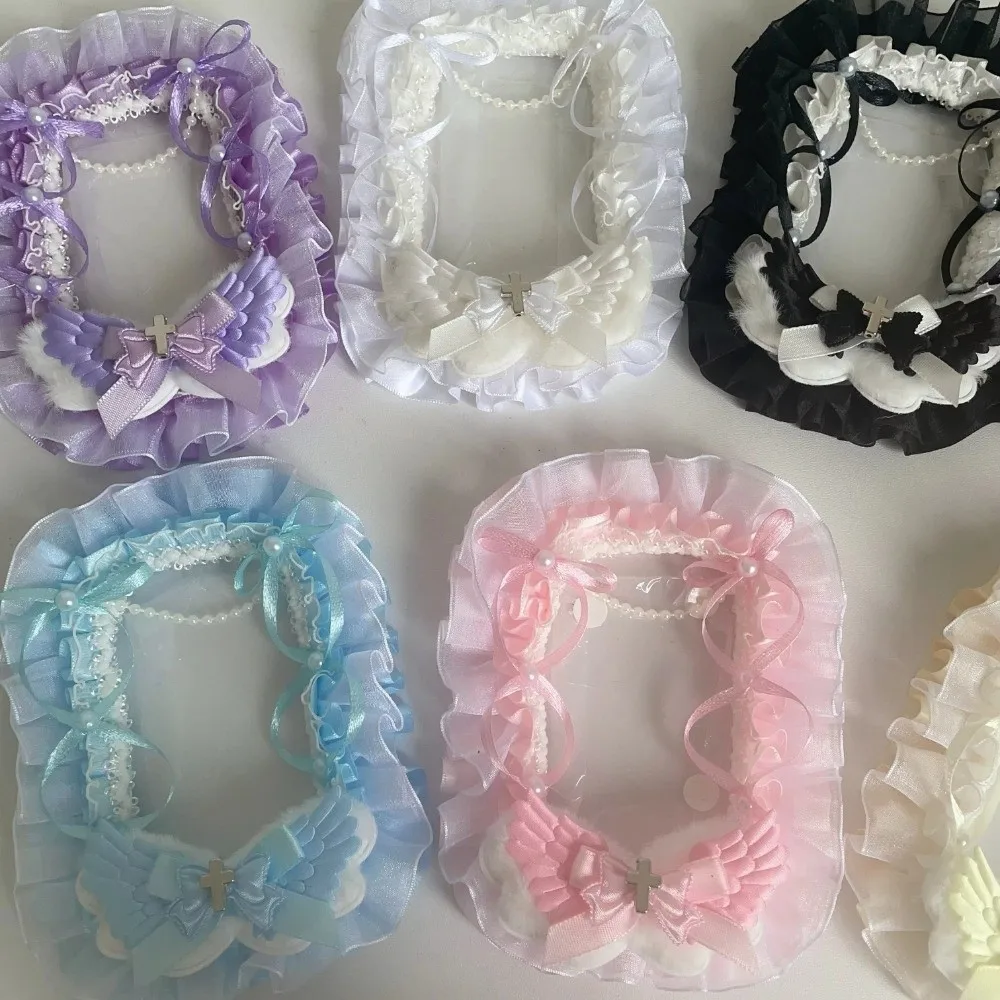 الدانتيل غطاء البطاقة الزخرفية اليدوية القوس الشريط صور بطاقة تخزين بطاقة عرض متعدد الطبقات تصميم حامل بطاقة الهوية