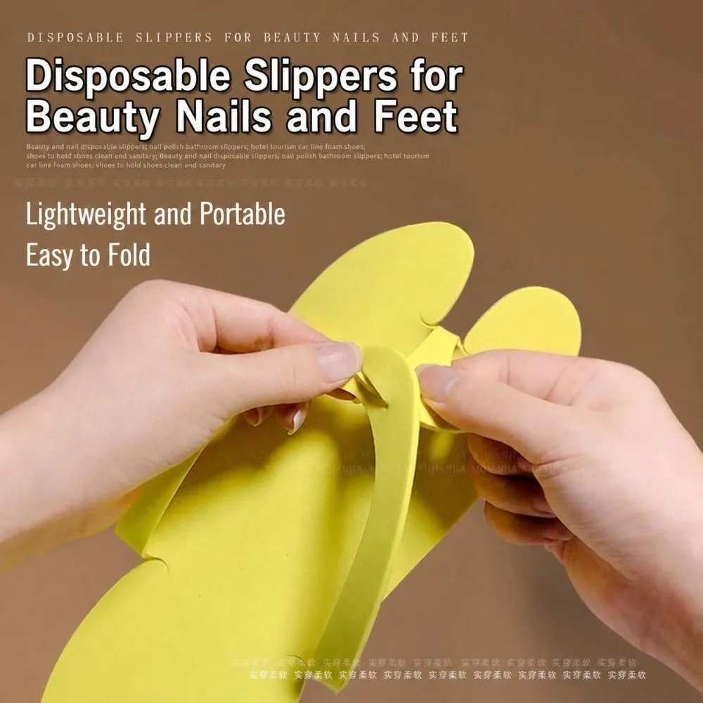 Lightweight Disposable EVA Flip Flops Pool Outdoor Non Slip Thong Sandals Flat Sole Shower Single Use Pedicure Sandals