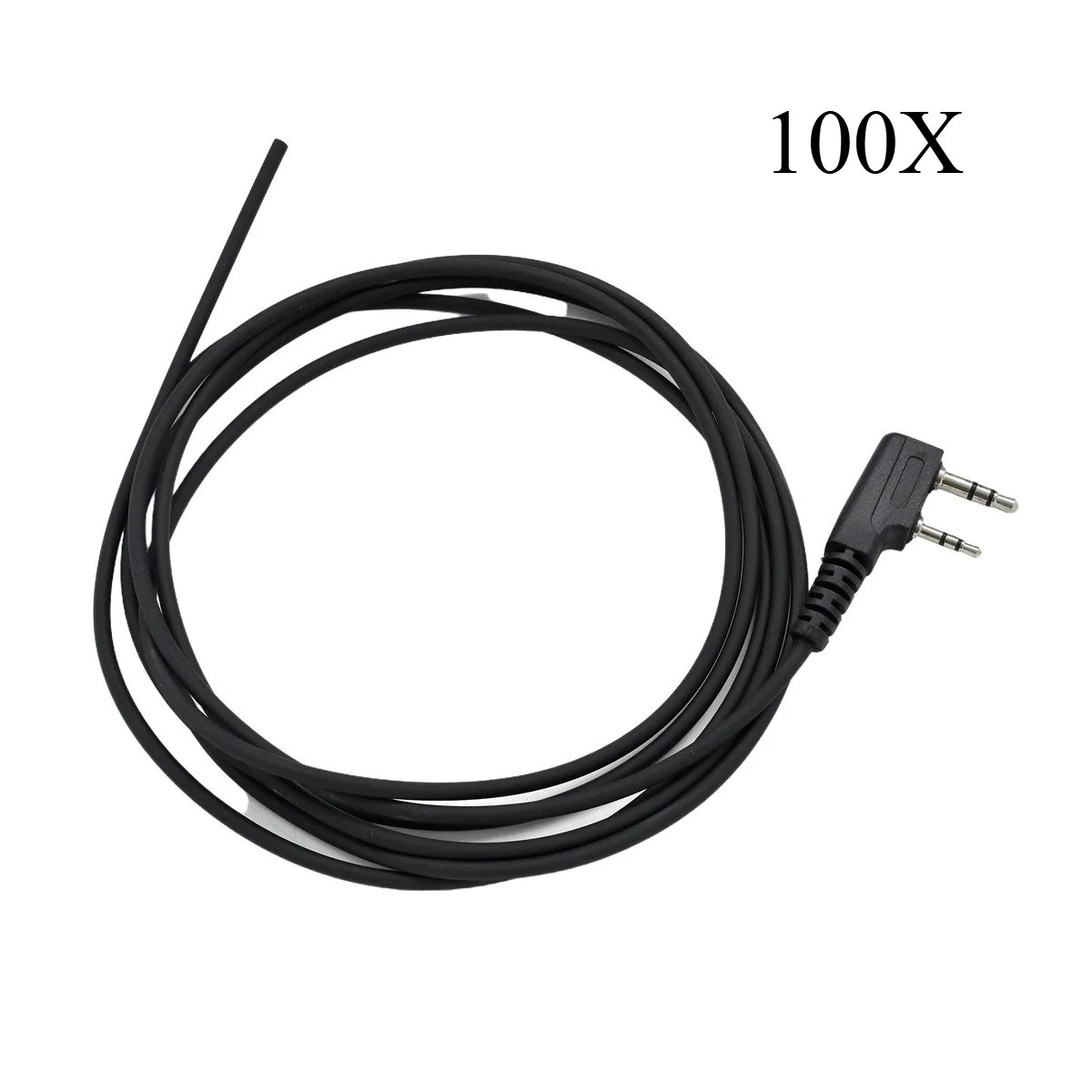 100 Pieces 4-Wire Mic Extension Cord 150cm K Plug 2-Pin for Handheld Amateur Two-Way Radio Accessories DIY Custom Made Cable