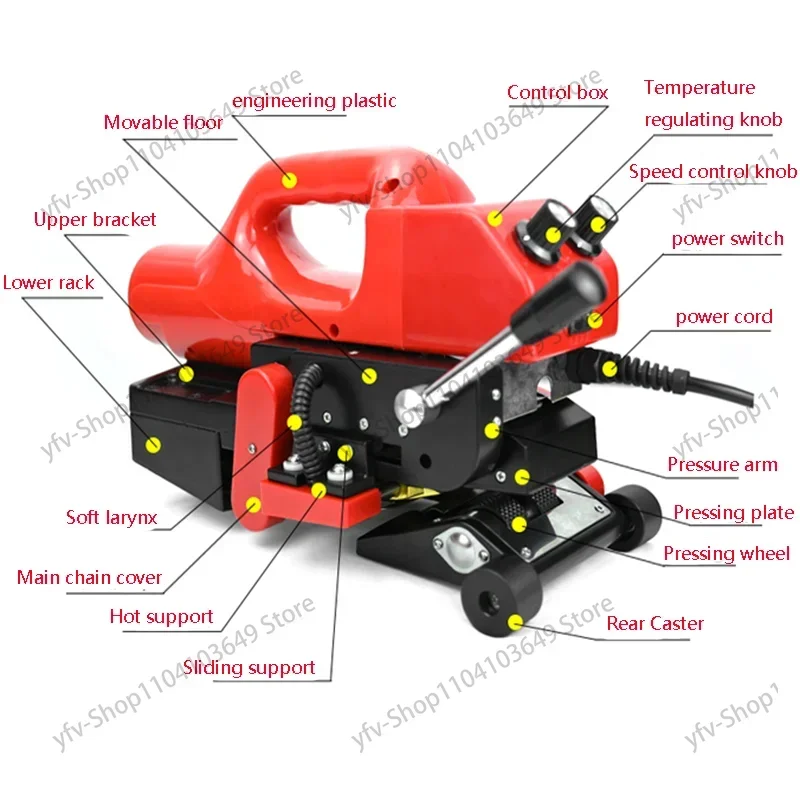 Máquina de solda de geomembrana, soldador de cunha quente, folha de hdpe, forro de lago de plástico, soldador de reparo de pvc, máquina de solda