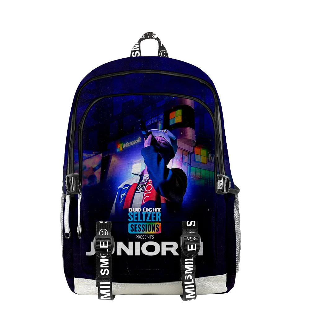 

Pop Singer Junior H Merch 2023 New Zipper Backpack School Bag Unique Daypack Traval Bag Oxford Cloth Hip Hop Bags