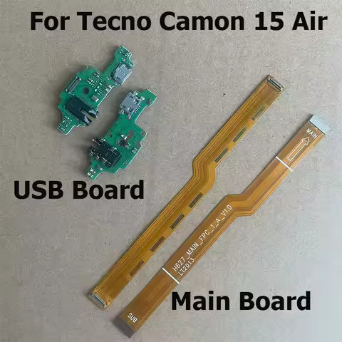 For Tecno Camon 15 Air USB Charging Charger Dock Port FPC Mainboard Mother Board Connector Flex Cable
