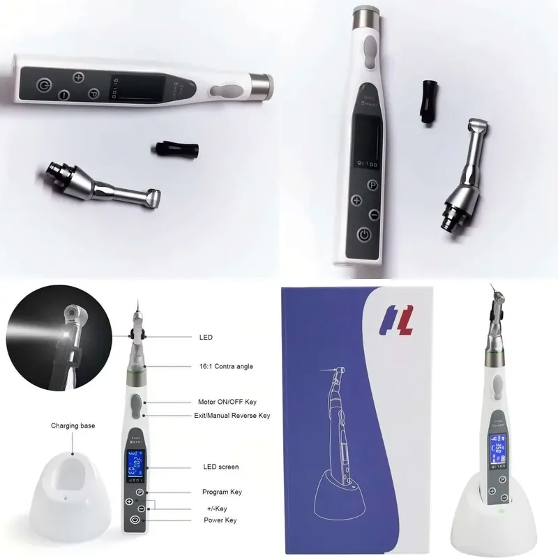 Electric Dental Handset 360 Degree Rotary Button Reverse Angle Adjuster White