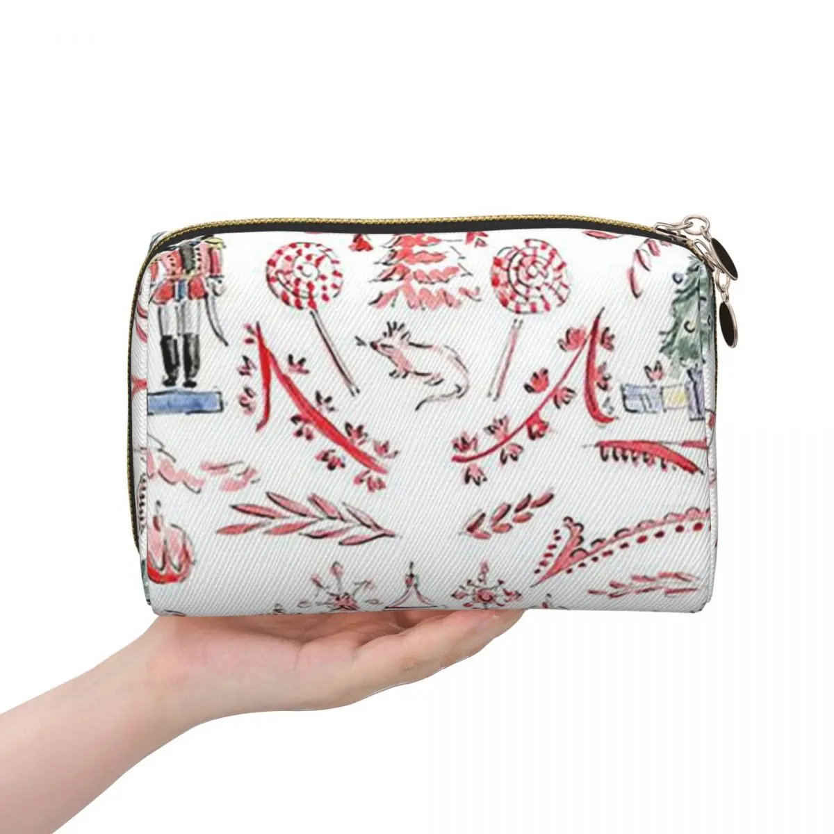 Merry Christmas & Happy Holidays! Women Cosmetic Bag Travel Makeup Organizer Pouch Toiletry Storage Dopp Kit Case